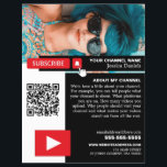 Personalised Photo & QR Code, Youtube - Vlogger Flyer<br><div class="desc">Personalised Photo & QR Code,  Youtube - Vlogger Advertising Flyer by The Business Card Store.</div>