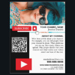 Personalised Photo & QR Code, Youtube - Vlogger Flyer<br><div class="desc">Personalised Photo & QR Code,  Youtube - Vlogger Advertising Flyer by The Business Card Store.</div>