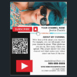 Personalised Photo & QR Code, Youtube - Vlogger Flyer<br><div class="desc">Personalised Photo & QR Code,  Youtube - Vlogger Advertising Flyer by The Business Card Store.</div>