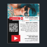 Personalised Photo & QR Code, Youtube - Vlogger Flyer<br><div class="desc">Personalised Photo & QR Code,  Youtube - Vlogger Advertising Flyer by The Business Card Store.</div>