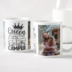 Personalised Photo Queen Of The Camper Quote Coffee Mug