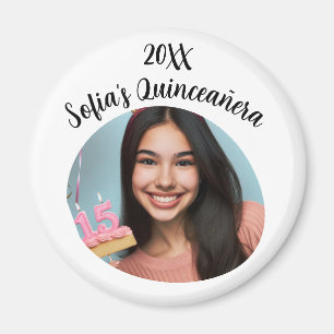 Personalised Photo Quinceañera Birthday Keepsake Magnet