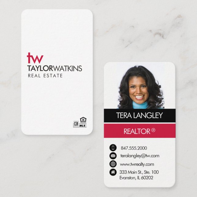personalised photo realtor business card (Front/Back)