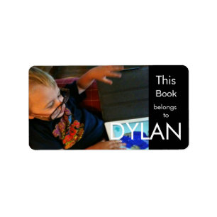 Personalised Photo Rectangular Bookplate Label