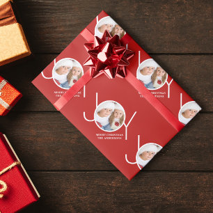 Personalised Photo Red Wrapping Paper