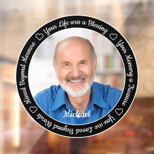Personalised Photo Remembrance Memorial Window Cling