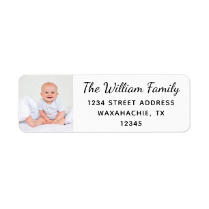 Personalised Photo Return Address