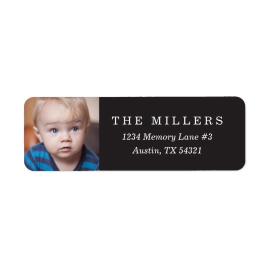 Personalised Photo Return Address Label