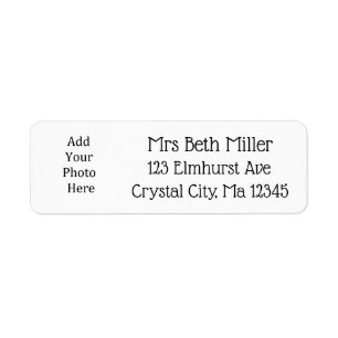 Personalised Photo Return Mailing Label
