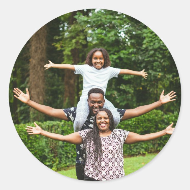 Personalised Photo Round Sticker  (Front)