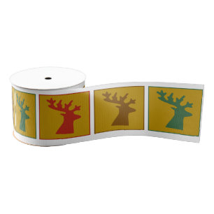 Personalised Photo Santa's Reindeers, Christmas Grosgrain Ribbon