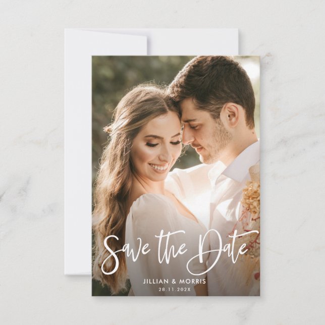 personalised photo save the date invitation (Front)