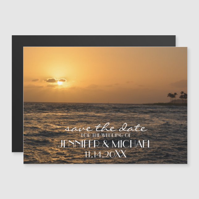 Personalised Photo Save the Date Magnetic Invitation (Front/Back)
