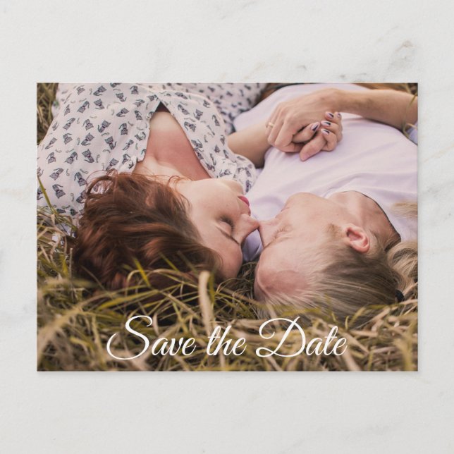 Personalised Photo  Save the Date Postcard (Front)
