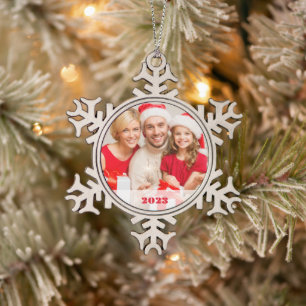 Personalised Photo Snowflake Framed Ornament