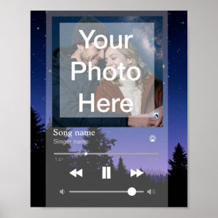 Personalised Photo Song Plaque poster