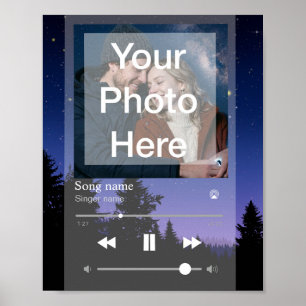 Personalised Photo Song Plaque poster