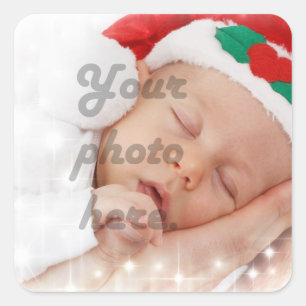 Personalised photo square sticker