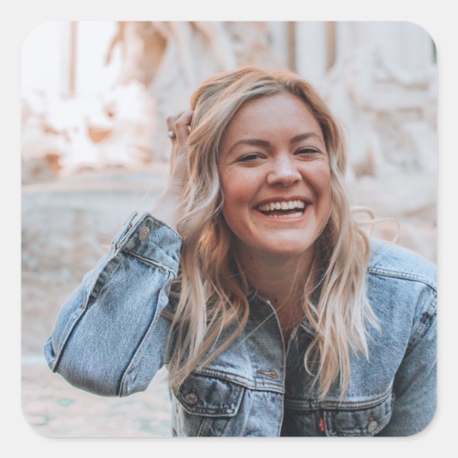 Personalised Photo Square Sticker (Front)