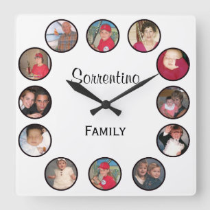 Personalised Photo Square Wall Clock