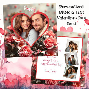 Personalised Photo   Steampunk Valentine's Day Card
