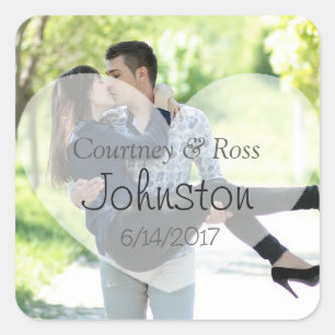 Personalised Photo Sticker with Couple's Picture