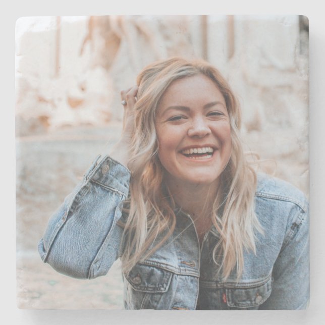 Personalised Photo Stone Coaster (Front)