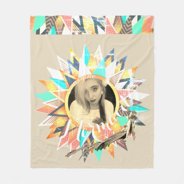 Personalised Photo Sun Frame Blanket Customisable (Front)