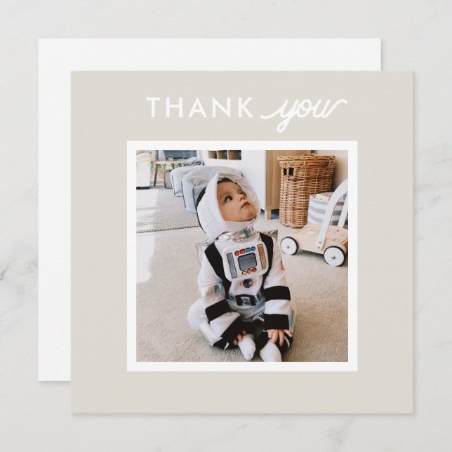 Personalised Photo Sun Kids Birthday Thank You Card (Front/Back)