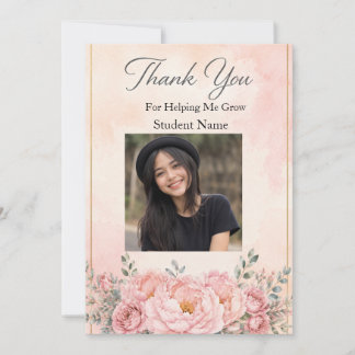 Personalised Photo Teacher Thank You Card Gift