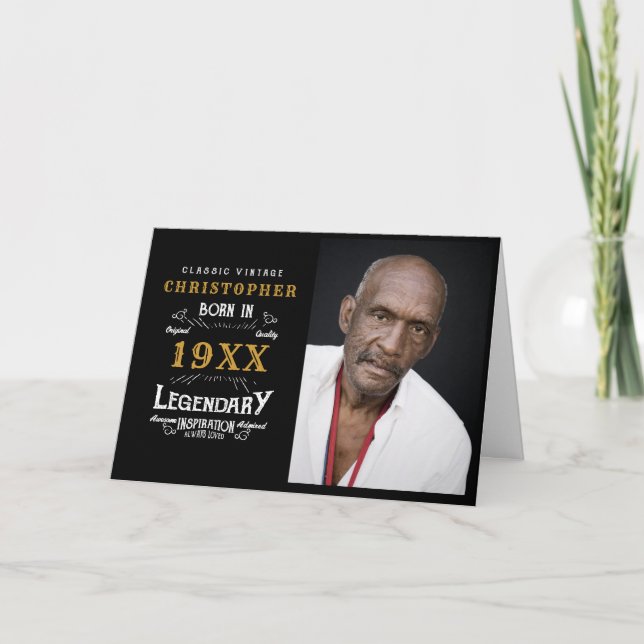 Personalised Photo Template Birthday Legendary Dad (Front)