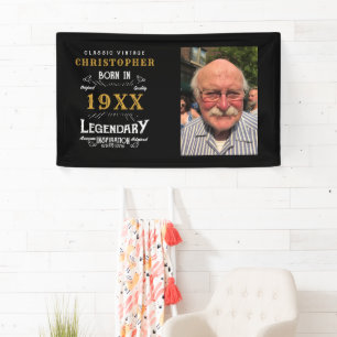 Personalised Photo Template Dad Birthday Legendary Banner
