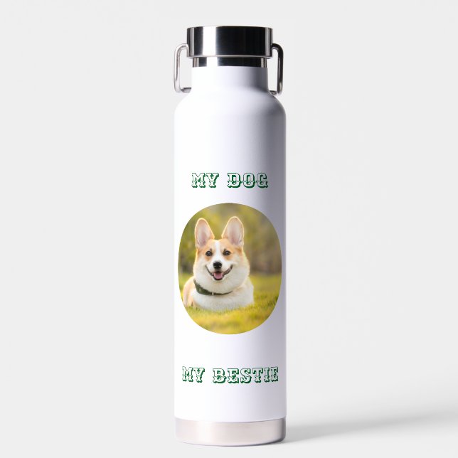 Personalised Photo Template for My Dog - My Best Water Bottle (Front)