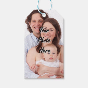 Personalised photo template gift tags