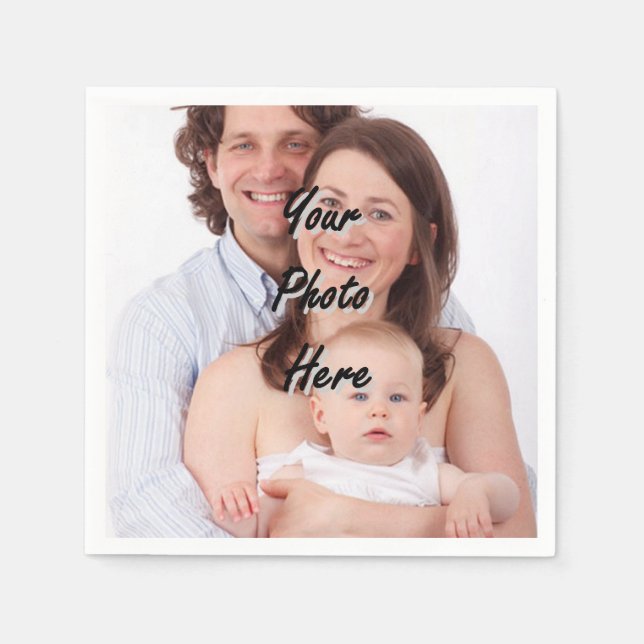 Personalised photo template napkin (Front)