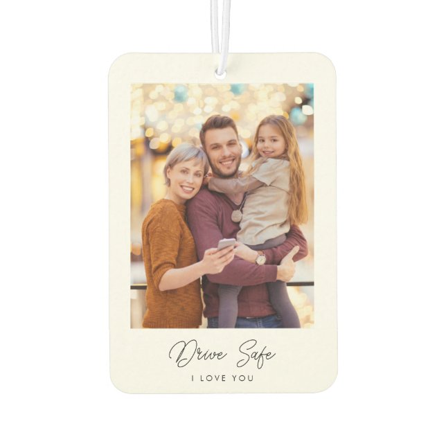 Personalised Photo Text Car Air Freshener (Back)