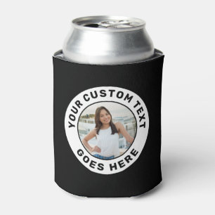 Personalised Photo & Text Custom  Can Cooler