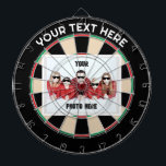 Personalised Photo/ Text Traditional Dartboard<br><div class="desc">A fun traditional style dartboard pattern with customisable text and photo replacements. Great as wall art or for fun games. Fully customisable if desired to add images,  names,  and more. Enjoy!</div>
