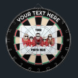Personalised Photo/ Text Traditional Dartboard<br><div class="desc">A fun traditional style dartboard pattern with customisable text and photo replacements. Great as wall art or for fun games. Fully customisable if desired to add images,  names,  and more. Enjoy!</div>
