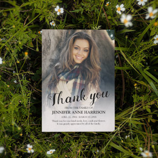 Personalised photo Thank you card