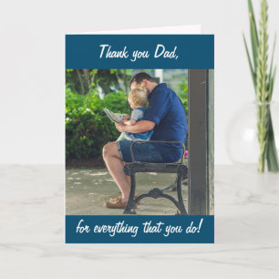 Personalised Photo Thank you Dad Father's Day Card