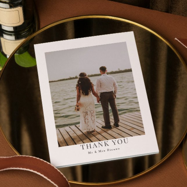 Personalised Photo Thank You Simple and Modern (Personalized Photo Thank You Simple and Modern wedding cards by Ricaso. Add 2 photographs & text
)