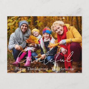 Personalised photo thanksgiving postcard