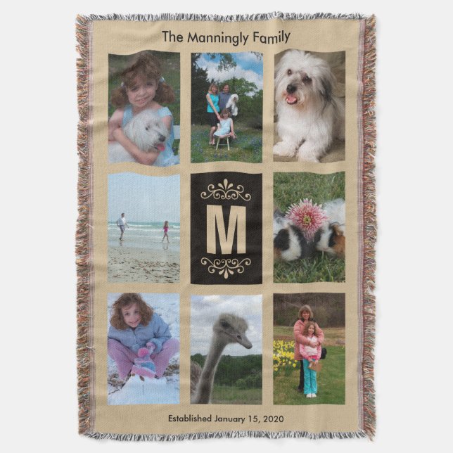 Personalised Photo Throw Blanket (Front Vertical)