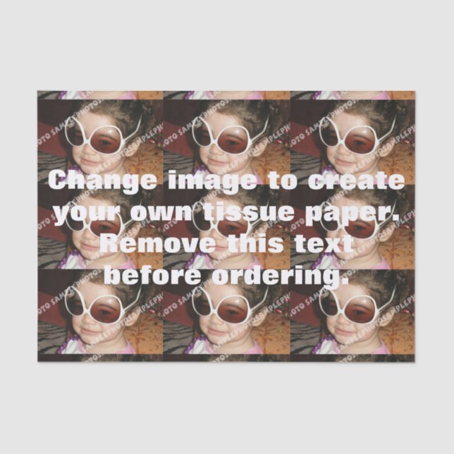 Personalised photo tissue paper. Make your own! Tissue Paper (Front)
