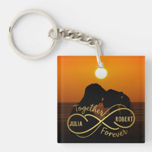 Personalised Photo together Forever Valentine's Key Ring