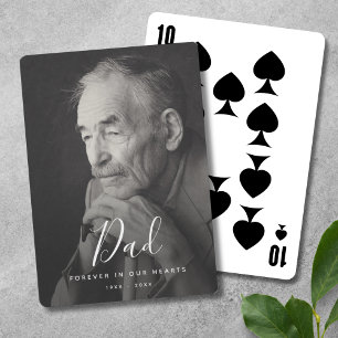 Personalised Photo Tribute Funeral Playing Cards