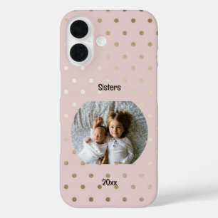 Personalised Photo Two Lines Text Custom iPhone 16 Case