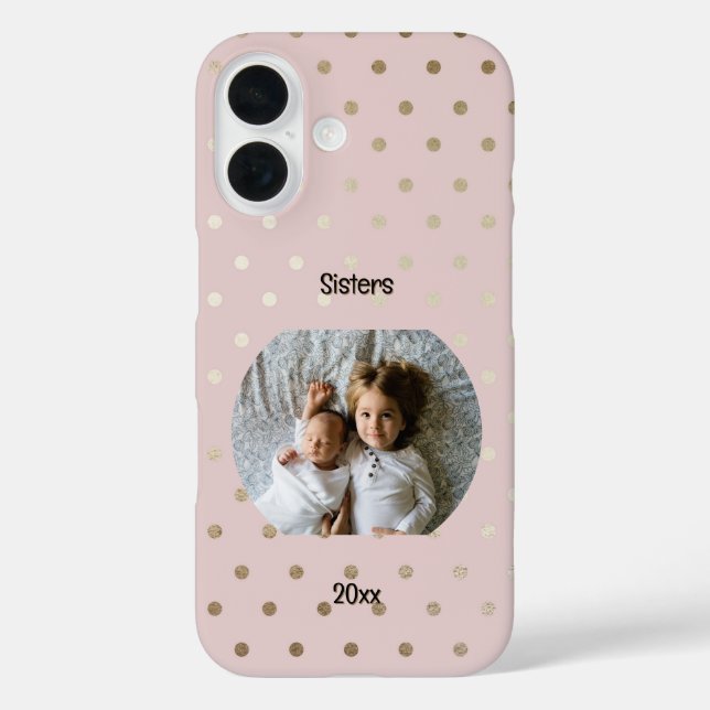 Personalised Photo Two Lines Text Custom Case-Mate iPhone Case (Back)