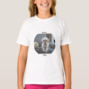 Personalised Photo Two Lines Text Custom T-Shirt